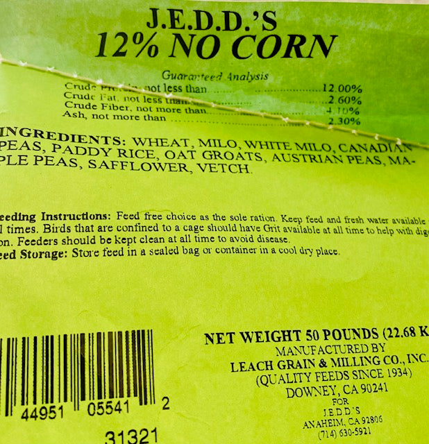12% Pigeon - No Corn (Leach Grain & Milling) Quality Pigeon Feed | Chicken Antibiotics
