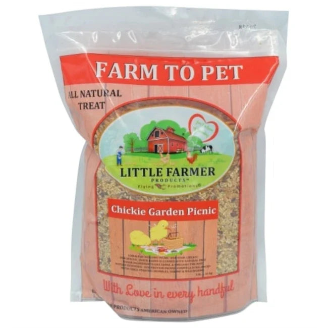 Chickie Garden Picnic – High-Protein Non-GMO Treat Mix for Growing Chicks | 3 lb Bag | Chicken Antibiotics