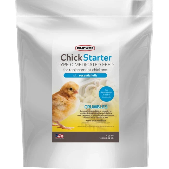 Chick Starter Type C Medicated Feed – Amprolium Crumbles for Coccidiosis Immunity (Up to 8 Weeks) | Chicken Antibiotics