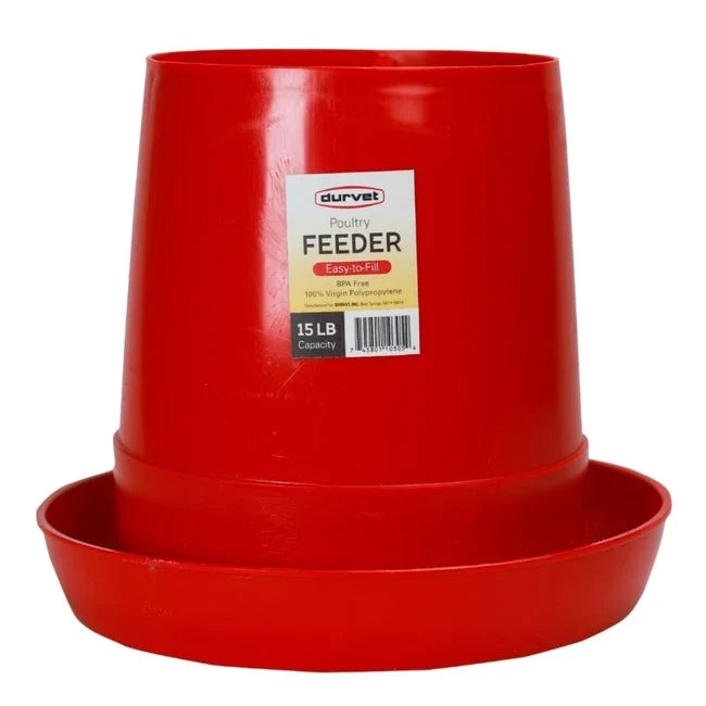 Poultry Products Poultry Feeder 15lbs & 40lbs capacity. - 15 lbs | Chicken Antibiotics