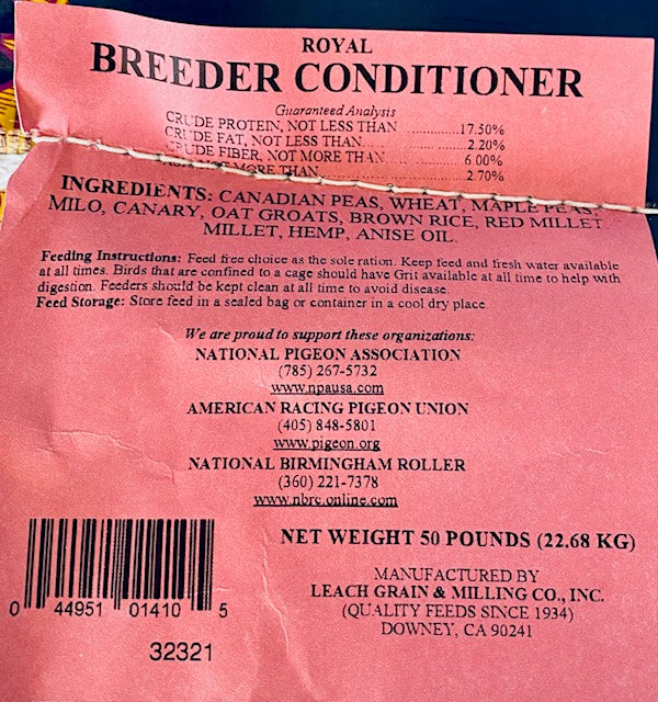 Breeder Conditioner (Leach Grain & Milling) 17.50% | Chicken Antibiotics