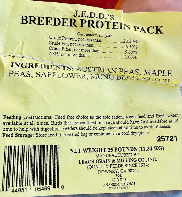 Breeder Protein Pack (Leach Grain & Milling) Premium Pigeon Breeding Mix | Chicken Antibiotics