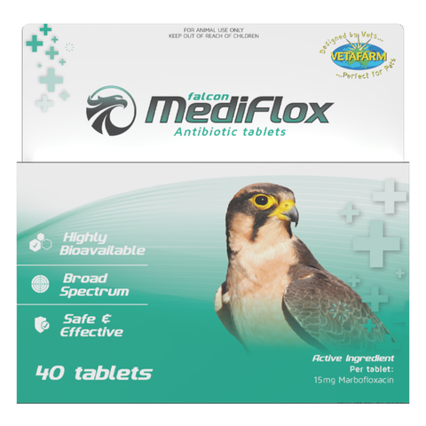 Falcon MediFlox - broad-spectrum treatment for falcons | Vetafarm at ChickenAntibiotics.com