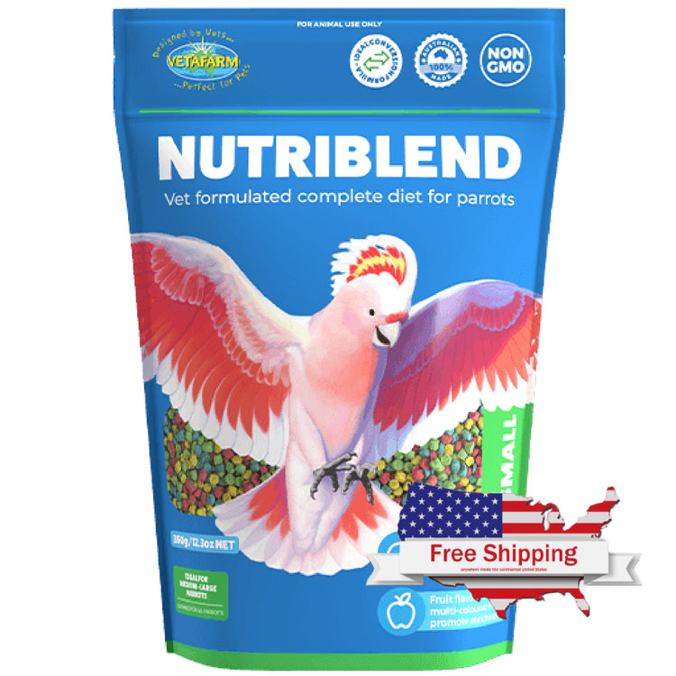 Nutriblend Small (Vetafarm) Parrot Pellets / Complete Parrot Diet | Chicken Antibiotics