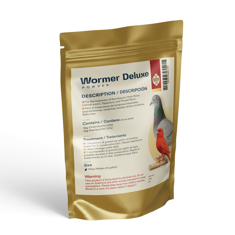 Wormer Deluxe Powder - Exclusively for Pigeons and Pet Birds | Chicken Antibiotics