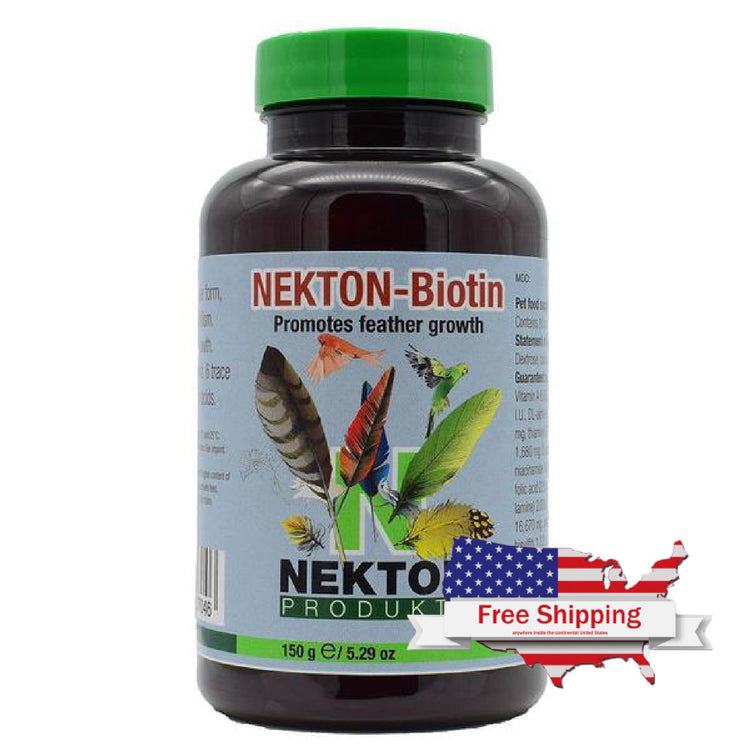 Nekton-Biotin: Molting Supplement for Birds - Promotes Bird Feather Growth - 35g | Chicken Antibiotics