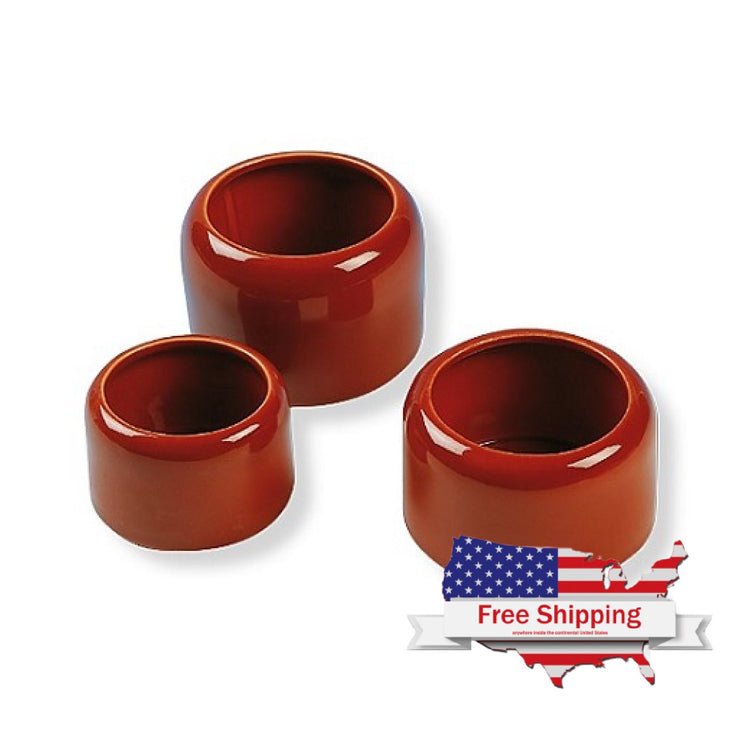 Enameled Stone Cup (Natural) Durable Pigeon Feed Cup - 4" x 3" (10 x 7cm) | Chicken Antibiotics