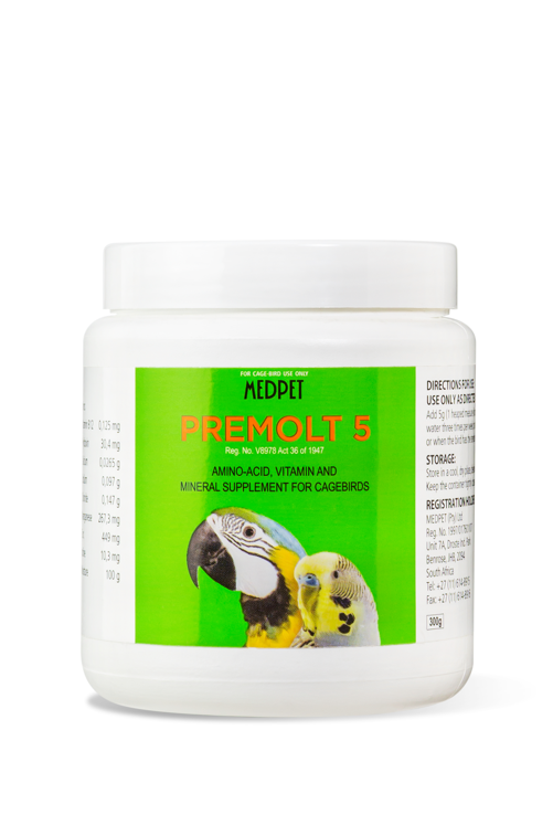 Premolt-5 (Medpet) Total Supplement to Treat & Prevent Feather Plucking | Chicken Antibiotics
