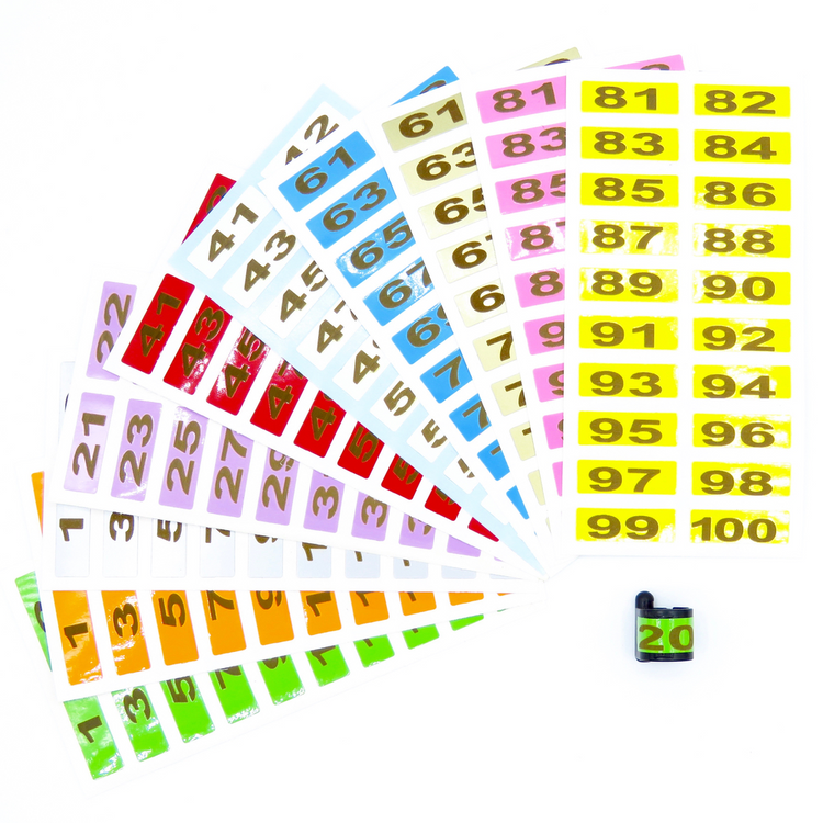 E-Z Marker Numbered - Blue / 21-40 | Chicken Antibiotics