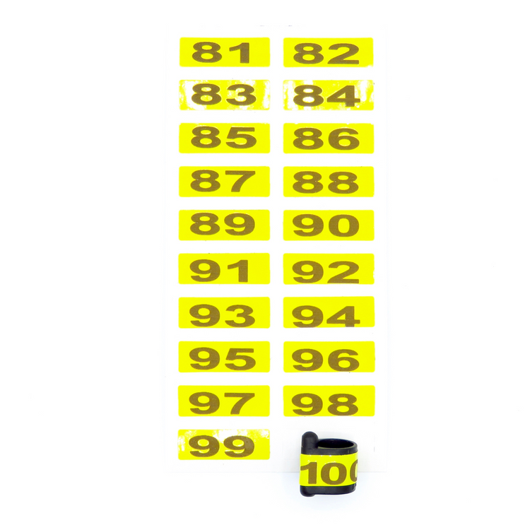 E-Z Marker Numbered - White / 1-20 | Chicken Antibiotics