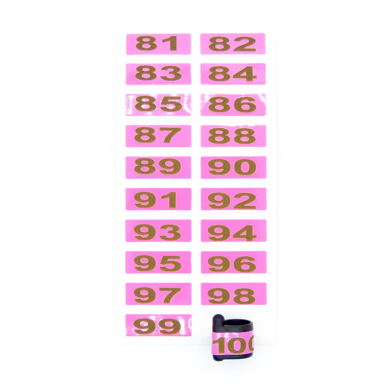 E-Z Marker Numbered - Pink / 1-20 | Chicken Antibiotics