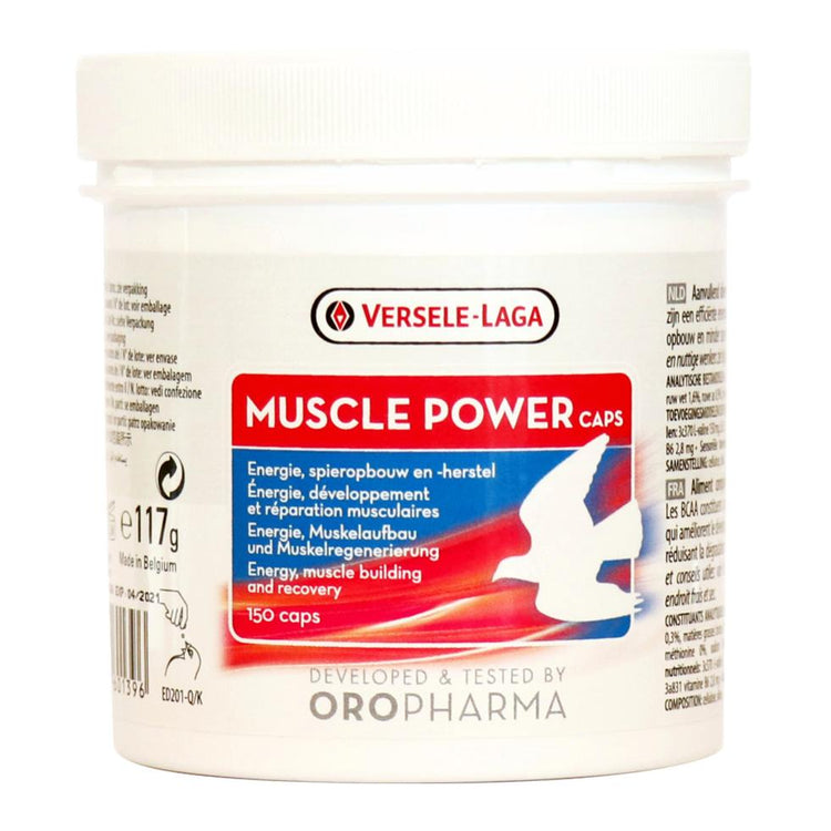Oropharma Muscle Power (Versele-Laga) BCAA Capsules for Strong Flight Muscles in Birds | Chicken Antibiotics
