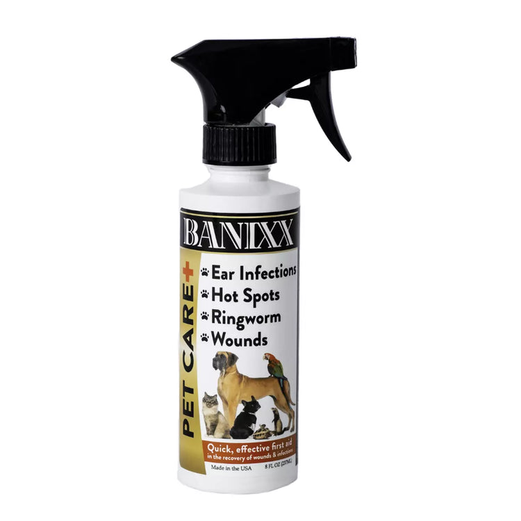 Banixx Anti-Bacterial, Anti-Fungal Spray for Dogs, Cats, Poultry, Horses 2oz 8oz | Chicken Antibiotics