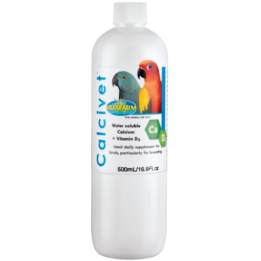 Calcivet (Vetafarm): Daily Calcium Supplement for Birds - 500 ml (16.9 fl oz) | Chicken Antibiotics