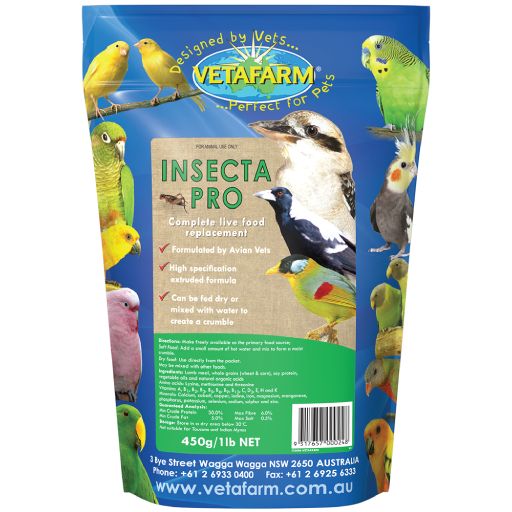 Insecta-Pro (Vetafarm): Live Food Replacement for Insectivorous & Omnivorous Birds | Chicken Antibiotics