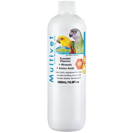 Multivet - with Molting Aid Bird Supplement – 1000 mL | Vetafarm at ChickenAntibiotics.com