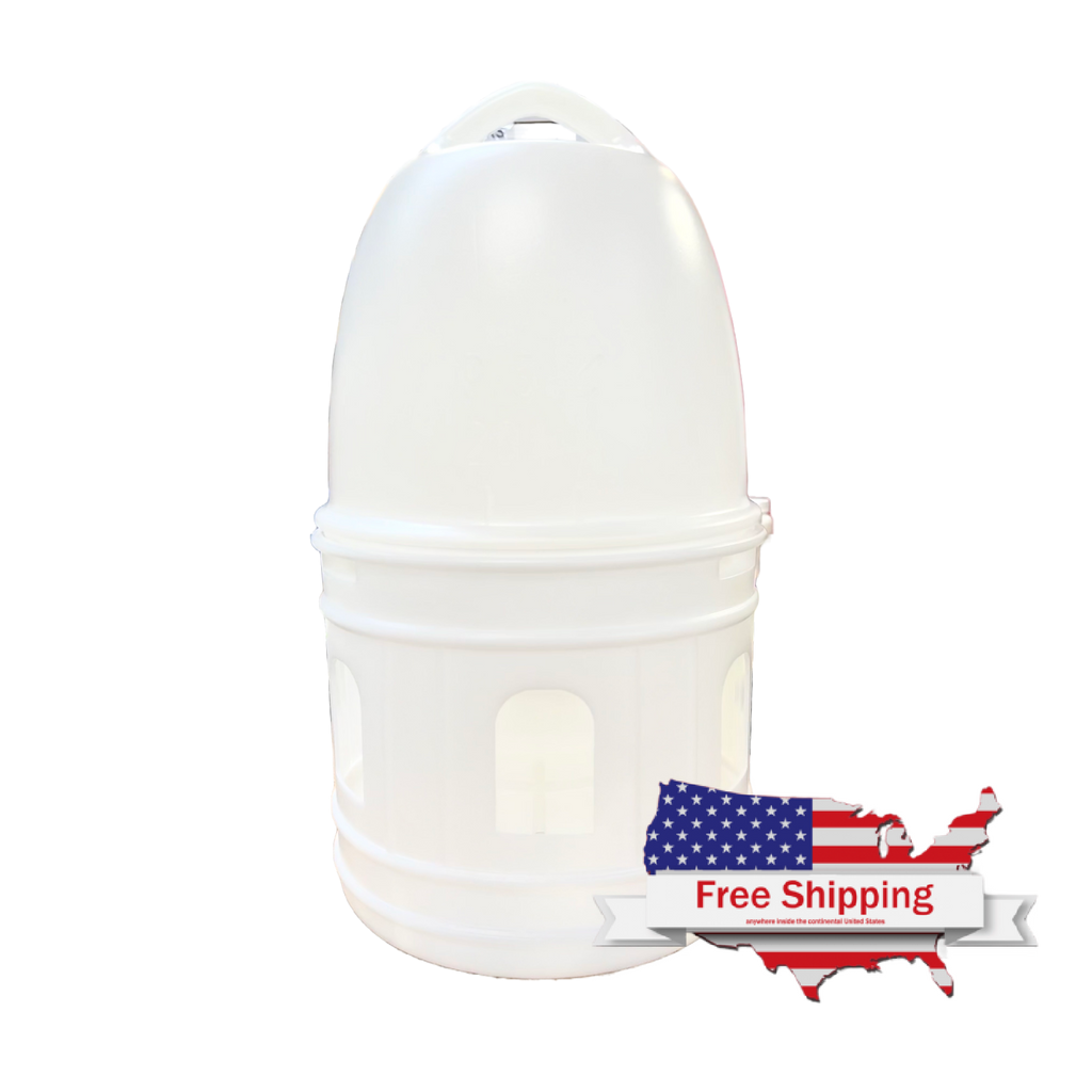 Bullet Drinker w/Ring (Crown) Bird Water Feeder / Pigeon Drinker - 1 US qt (0.95 L) | Chicken Antibiotics