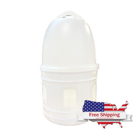 Bullet Drinker w/Ring (Crown) Bird Water Feeder / Pigeon Drinker - 1 US qt (0.95 L) | Chicken Antibiotics