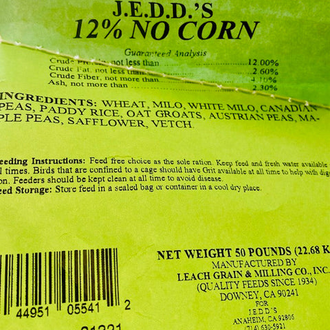 12% Pigeon - No Corn (Leach Grain & Milling) Quality Pigeon Feed | Chicken Antibiotics