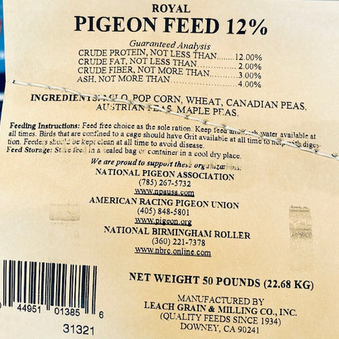 12% Pigeon Feed (Leach Grain & Milling) | Chicken Antibiotics