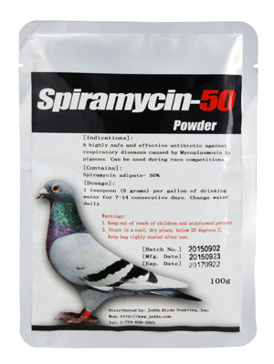 Spiramycin 50: Treats Respiratory & Mycoplasma Infections in Pigeons | Chicken Antibiotics