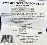 White Tag 14% with Popcorn (Leach Grain & Milling) Pigeon Feed - 50 LBS | Chicken Antibiotics
