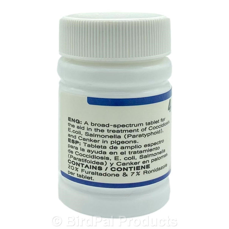 4 in 1 Tablets for Pigeons - For Cocci, E. Coli, Salmonella & Canker | Chicken Antibiotics