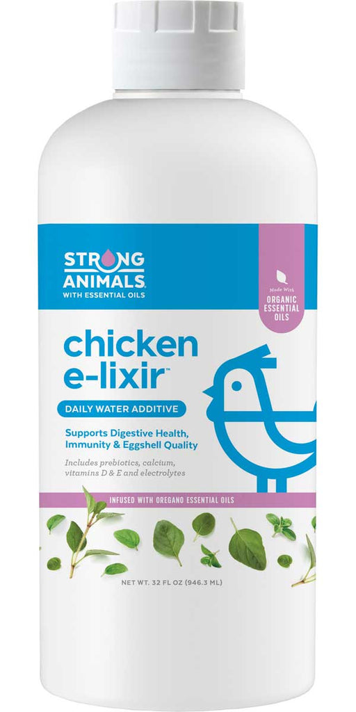 Chicken E-Lixir Daily Water Additive – Immune & Digestive Support for Poultry 32oz | Chicken Antibiotics