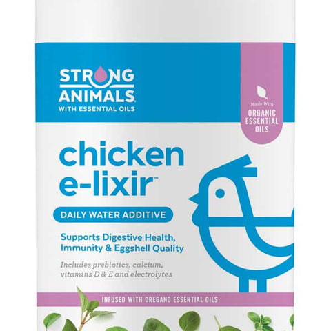 Chicken E-Lixir Daily Water Additive – Immune & Digestive Support for Poultry 32oz | Chicken Antibiotics