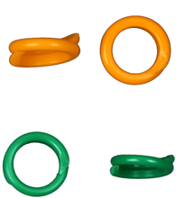 PLASTIC SPIRAL BANDS- Size 8 / 50ct - Orange | Chicken Antibiotics