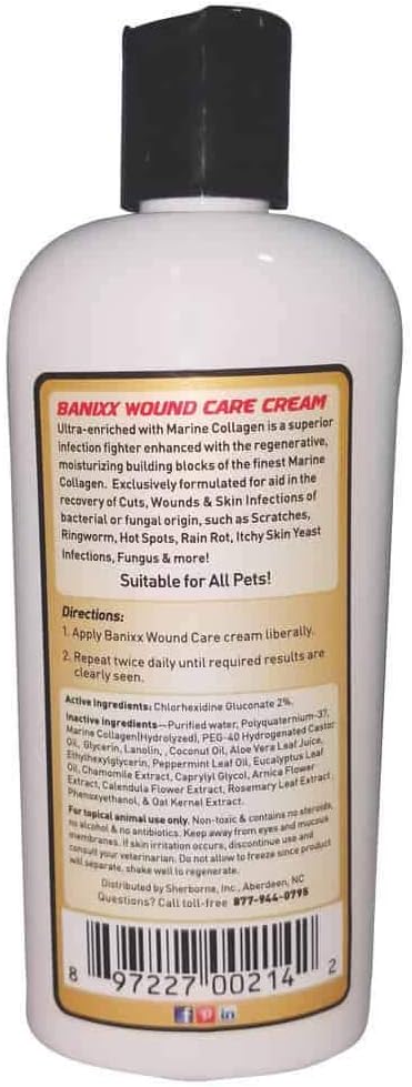 Banixx Wound Care Cream Suitable For All Pets (8oz) | Chicken Antibiotics