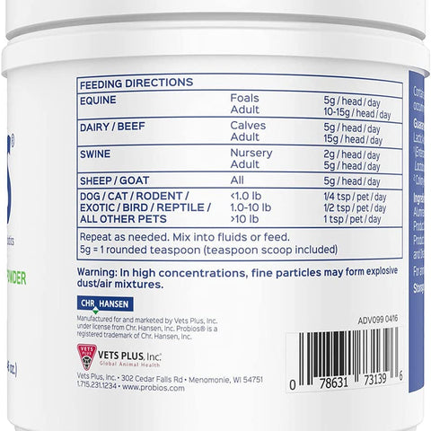 Probios Dispersible Powder with Probiotics for All Species (240g, 2.27kg) - 240g | Chicken Antibiotics
