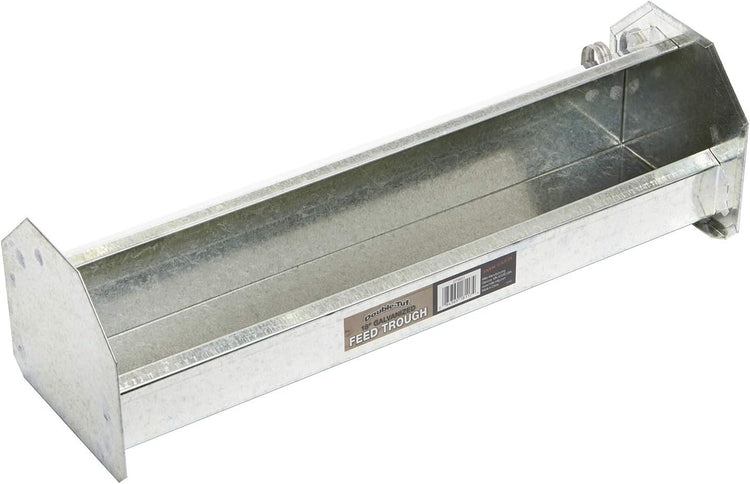 Double-Tuf® Metal Poultry Trough Feeder | Galvanized Steel Poultry Trough Feeder | 18" | Chicken Antibiotics