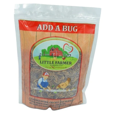 Add A Bug – High-Protein Mealworm, Cricket & Silkworm Treat for Chickens | Fun, Nutritious Flock Snack - 1 lbs | Chicken Anti