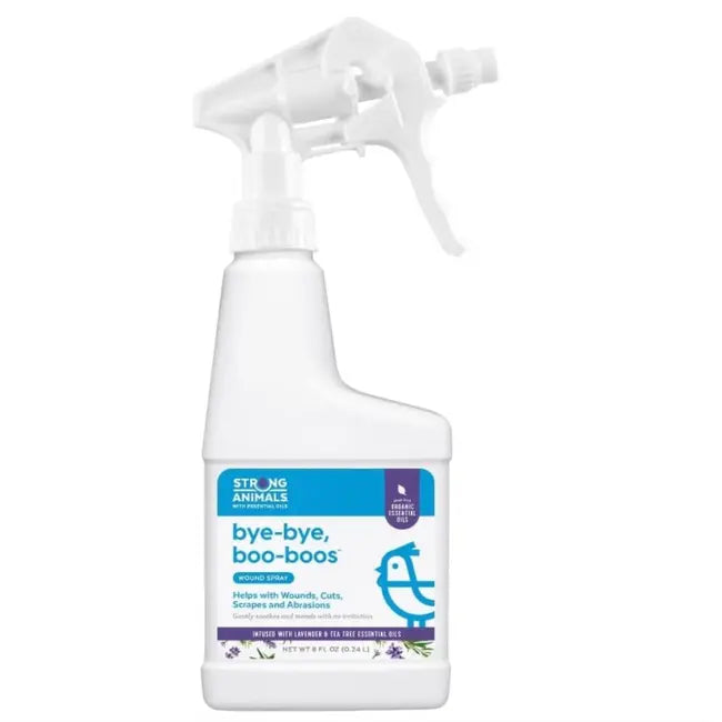 Bye-Bye, Boo-Boos™ – Natural Wound Care Spray for Poultry | Lavender, Tea Tree & Vitamin E | Chicken Antibiotics