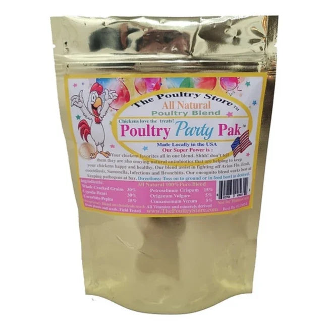 Chick-N-Party Pak Chicken Feed – Large | Nutrient-Rich Treat Blend for Chickens, Ducks, Geese & Turkeys | Chicken Antibiotics