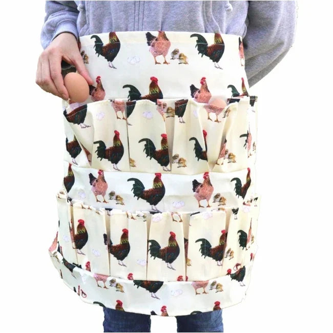 Miller EggApron – Egg Collecting Apron with 15 Pockets | Hands-Free Backyard Egg Gathering | Chicken Antibiotics