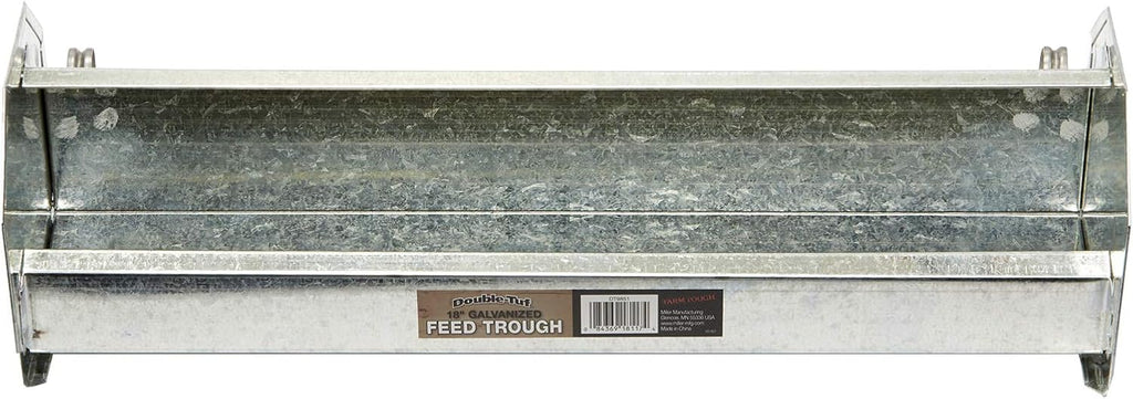 Double-Tuf® Metal Poultry Trough Feeder | Galvanized Steel Poultry Trough Feeder | 18" | Chicken Antibiotics