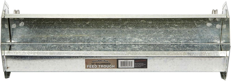 Double-Tuf® Metal Poultry Trough Feeder | Galvanized Steel Poultry Trough Feeder | 18" | Chicken Antibiotics