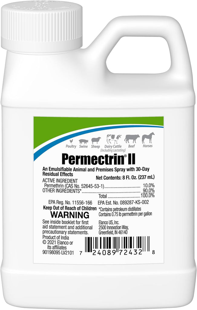 PERMECTRIN II (Boehringer Ingelheim) - 1 quart (32 oz) bottle | Chicken Antibiotics