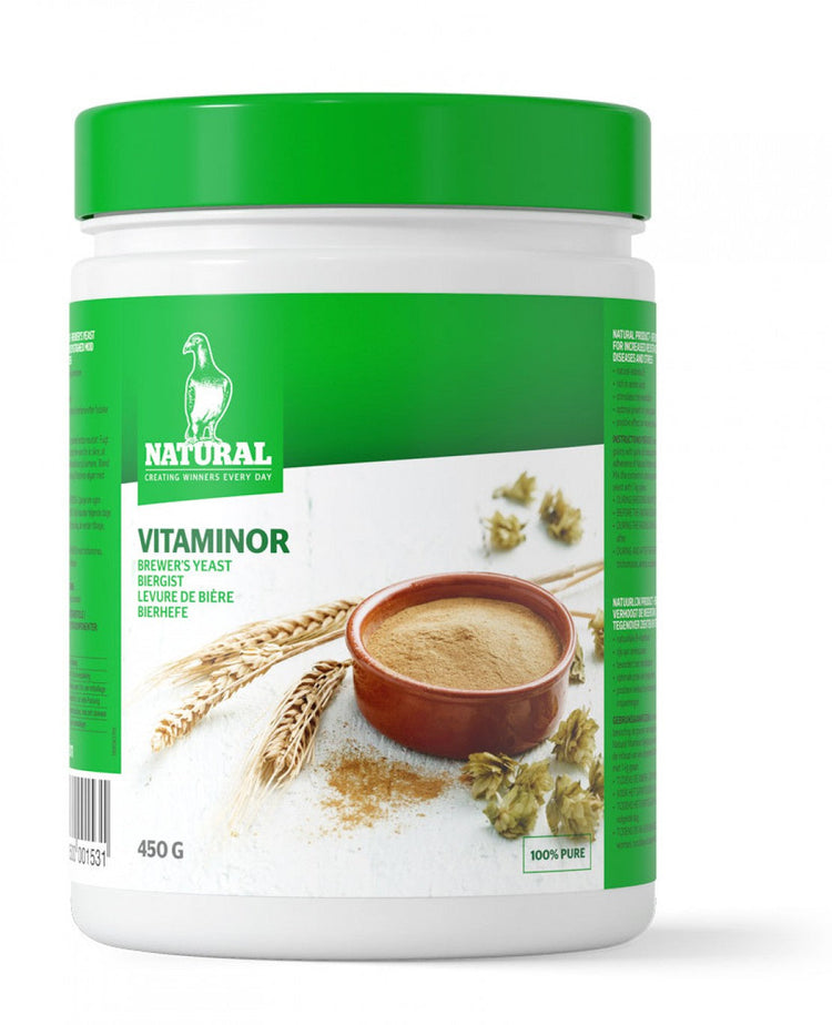 Vitaminor (Natural) Premium Brewers Yeast for Racing Pigeons - 450g | Chicken Antibiotics