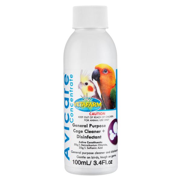 Avicare Concentrate (Vetafarm) Bird Cage Cleaner & Disinfectant - 100ml | Chicken Antibiotics