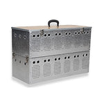 Aluminum Widowhood Basket | Pigeon Transport Box - 2-stall | Chicken Antibiotics