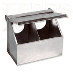 Metal 2-Hole Feeder (Copele) Easy Galvanized Bird Feeder | Chicken Antibiotics