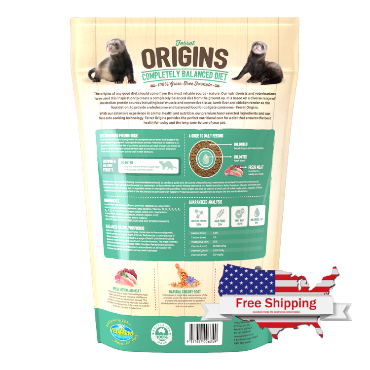 Origins Ferret Diet | Vetafarm at ChickenAntibiotics.com