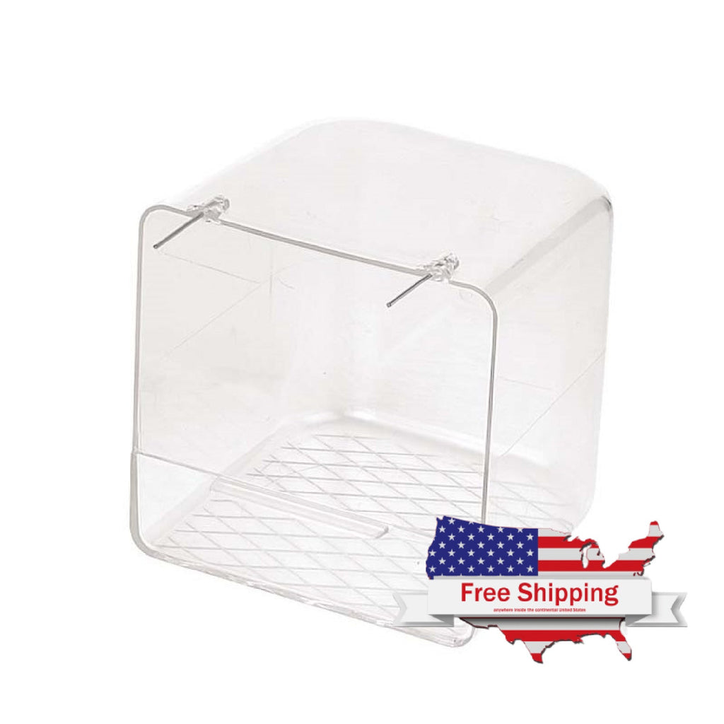Clear Cagebird Bath (Copele) Acrylic Cage Bird Bath | Chicken Antibiotics