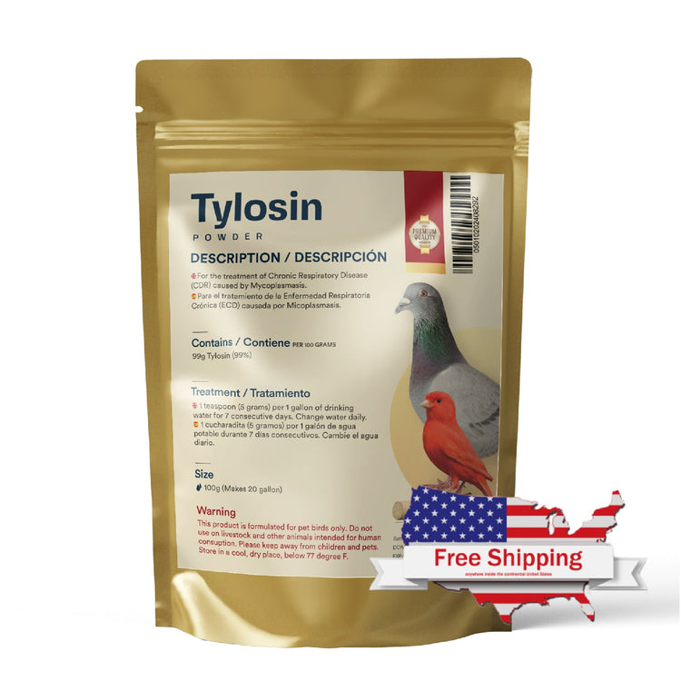 Tylosin Powder for CRD Treatment in Pigeons, Cage Birds & Pet Chickens | Chicken Antibiotics