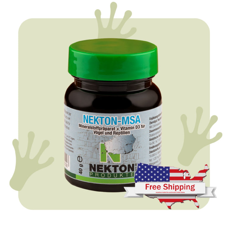 NEKTON-MSA Mineral Supplement with Vitamin D3 for Birds, Reptiles & Amphibians - 40g | Chicken Antibiotics
