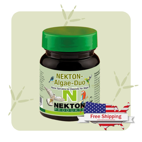 NEKTON-Algae-Duo Spirulina & Chlorella Supplement for Birds – Natural Immune & Detox Support - 25g | Chicken Antibiotics