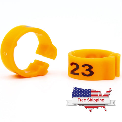E-Z Clip Rings Numbered 8 Mm - Black / 1-25 | Chicken Antibiotics